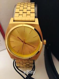 Nixon Time Teller Pack Gold Métal / Cuir Interchangeable 2 Bracelet Nwt