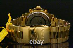 Nouvelle Montre Bracelet Invicta Pro Diver 50mm Chrono 18k Gold Plaqué Or S. S Bracelet