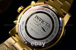Nouvelle Montre Bracelet Invicta Pro Diver 50mm Chrono 18k Gold Plaqué Or S. S Bracelet