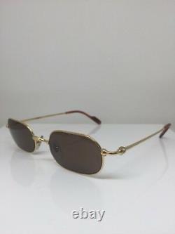 Nouvelles Lunettes De Soleil Vintage Cartier Orfy Thin Rim Frame 18k Gold Plaqué 1990s France