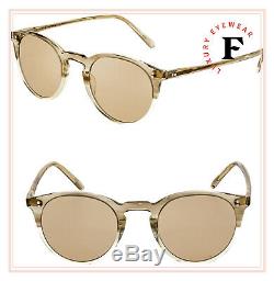 Oliver Peoples O'malley Plaqué Or Beige 18k Militaire Lunettes Ov5183 45mm