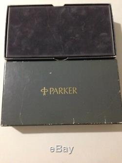 Parker Premier Plaqué Or Grain D Orge 18k Moyenne Fontaine Pen-encaissée Superbe