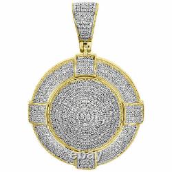 Pendentif médaillon en or jaune plaqué 10K avec moissanite de 3,25 ct en forme de dôme 1,55