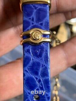 Philippe Charriol Diamond Blue Dial Watch 18k Gold Plaqué 7007901