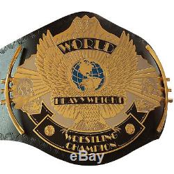 Plaqué Or Wwe Wwf Double Winged D'eagle Championship Wrestling Brass Ceinture Métal