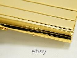 Porte-cartes Valentino en métal plaqué or