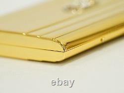 Porte-cartes Valentino en métal plaqué or