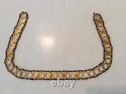 Rare Vintage Chanel'96a Gold Plated Clover Belt