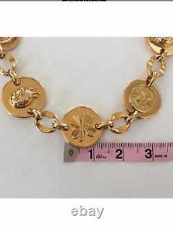 Rare Vintage Chanel Gold Plaqué Lucky Charm Belt