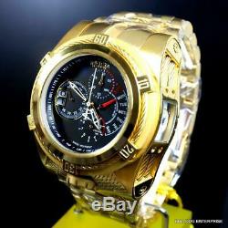 Réserve Invicta Bolt Zeus Tria 3 Plaqué Or Suisse Dials 56mm Black Watch Nouveau