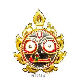 Seigneur Jagannath Pendentif en métal plaqué or Protection spirituelle puissante béni