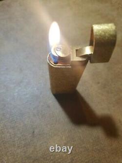 Service De Travail Cartier Gold Plated Foil Design Gas Lighter Beautiful