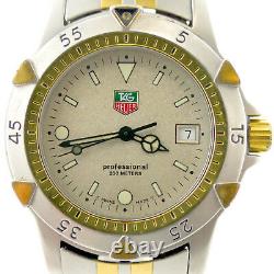 Tag Heuer 1500 Series 955.713k-2 Prof Taupe Dialle 2 Tons Gold Plaqué Or + S. S. Regarder