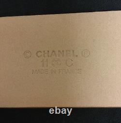 Verre Ceinture Chanel Tan Suede Gripoix Cabochons Plaqué Or Boucle Taille 85 34