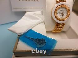 Versace Femmes 79q80sd497 S080 Eon Deux Anneaux Rose-or Plaqué Diamond Steel Watch