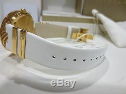 Versace Montre-bracelet En Cuir Blanc Vlc040014 V-metal Icon Pour Femme, Acier, Acier