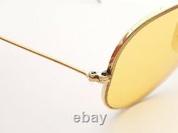 Vintage B & L Ray Ban Bausch & Lomb Outdoorsman Aviator Ambermatic 58mm Withcase