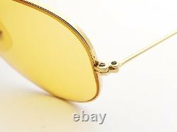 Vintage B & L Ray Ban Bausch & Lomb Outdoorsman Aviator Ambermatic 58mm Withcase