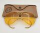 Vintage B &amp; L Ray Ban Bausch & Lomb Ambermatic Aviator Shooter 62mm Withcase
