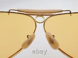 Vintage B & L Ray Ban Bausch & Lomb Ambermatic Aviator Shooter 62mm Withcase