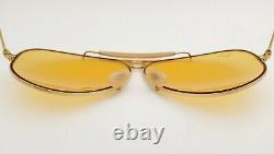Vintage B & L Ray Ban Bausch & Lomb Ambermatic Aviator Shooter 62mm Withcase