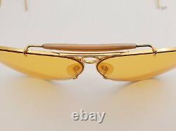 Vintage B & L Ray Ban Bausch & Lomb Ambermatic Shooter 62mm Aviator Withcase