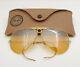 Vintage B &amp; L Ray Ban Bausch & Lomb Mirror Ambermatic Shooter 62mm Aviator Withcase
