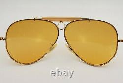 Vintage B & L Ray Ban Bausch & Lomb Mirror Ambermatic Shooter 62mm Aviator Withcase