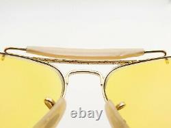 Vintage B&l Ray Ban Bausch & Lomb Outdoorsman Ambermatic 58mm Aviator Withcase