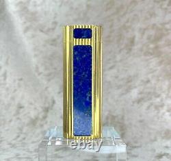 Vintage Cartier Gaz Léger Lapis Lazuli Oval 18k Finition Plaqué Or Avec Boîtier