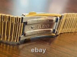 Vintage Rado Diastar Automatique 36 MM Montre De Poignet Homme Plaqué Or Avec Boîte