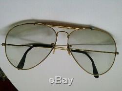 Vintage Ray Ban B & L 'or General Plaqué Lunettes 1980