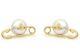 Vivienne Westwood Jordan Mayfair Gold Plaqué Métal Orb Pearl Safety Pin Boucles D’oreilles