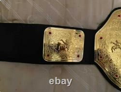 World Heavyweight Championship Leather Belt 2mm Plaques Métalliques En Laiton