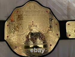 World Heavyweight Championship Leather Belt 2mm Plaques Métalliques En Laiton