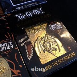 Yu-Gi-Oh! Trois Dieux Fantômes Ensemble de 6 Cartes en Métal Plaquées Or 24 CARATS Édition Limitée